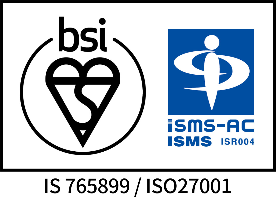 ISMS ISO/IEC 27001 認証（IS 765899）